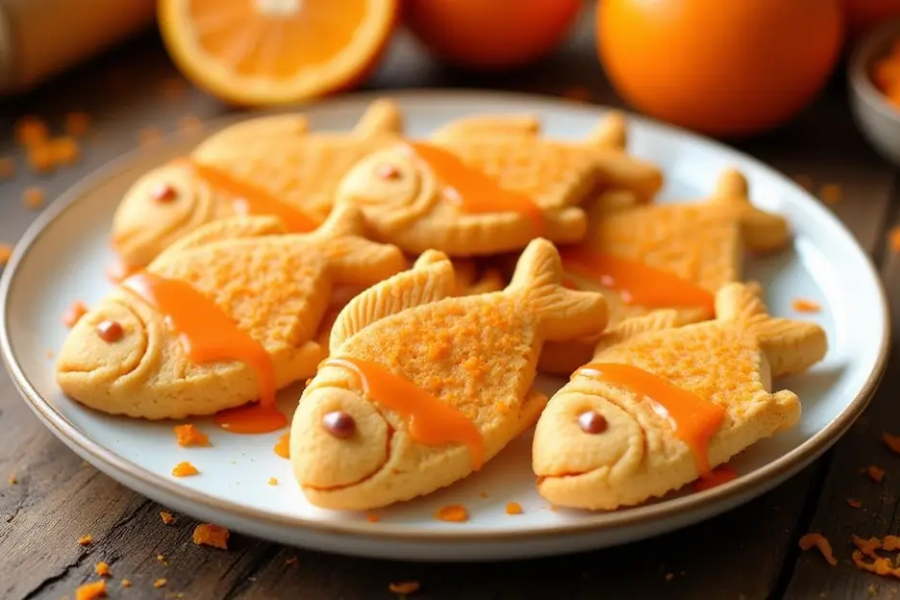 orange fish cookies